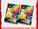 Fujifilm Instax Mini Instant Rainbow Film 10 Sheets 2 Value Set