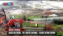 Akyazı'da heyelan.. Tehlike devam ediyor