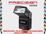 Precision Design DSLR300 Universal High Power Auto Flash with Zoom/Bounce/Swivel Head for Olympus