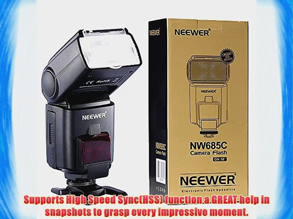 Neewer NW685C E-TLL II *High Speed Sync* HSS LCD Display Speedlite Flash for Canon 5D Mark