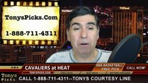 Miami Heat vs. Cleveland Cavaliers Free Pick Prediction NBA Pro Basketball Odds Preview 3-16-2015