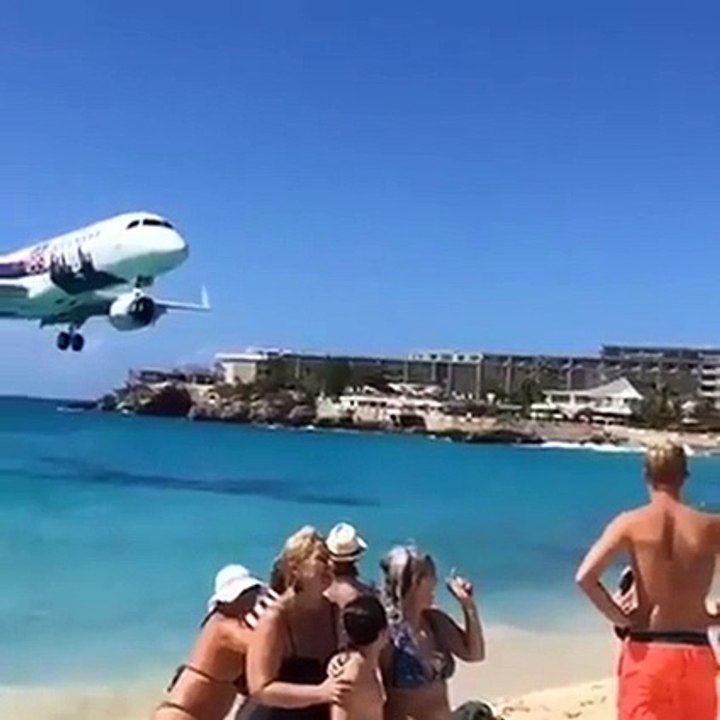 Insanely low landing in slow mo!