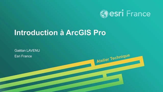 Atelier introduction ArcGIS Pro SIG 2014