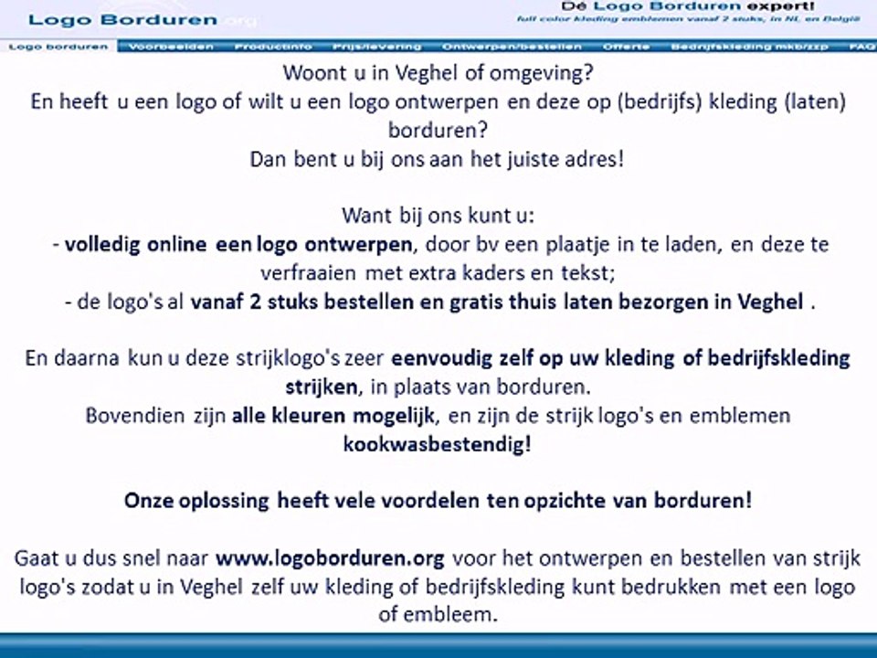 Veghel logo borduren op kleding