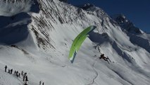 Flying with F-gravity2, little session Soaring / Waggas at the Col de Balme in Chamonix.