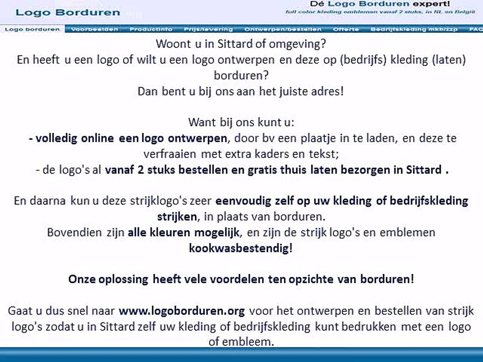Sittard logo borduren op kleding