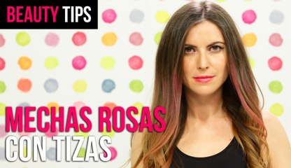 Mechas rosas con tizas | BEAUTY PLANET