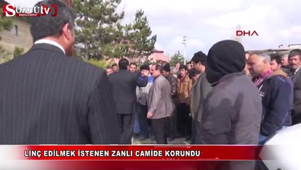 Linç edilmek istenen cinayet zanlısı camide korundu