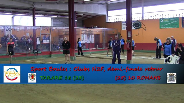 Troisième tour, tir rapide en double, Tarare contre Romans, Sport Boules, Demi-finale retour N2F, Saison 2014 /2015