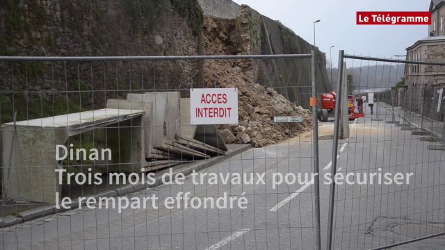 Dinan. Trois mois de travaux pour sécuriser le rempart effondré