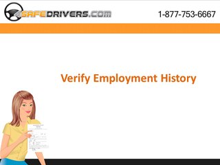 Verify Employment History