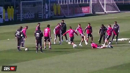 Sergio Ramos is back to training and is full of energy