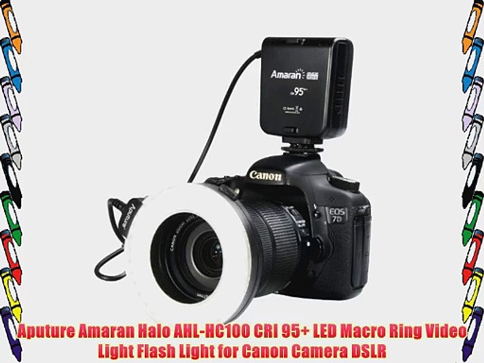 Aputure Amaran Halo AHL-HC100 CRI 95  LED Macro Ring Video Light Flash Light for Canon Camera