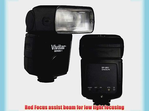 Vivitar VIV-DF-283-CAN Bounce Zoom Swivel DSLR Flash for Canon (Black)