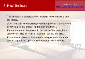 Peter Bouchard - Rising Africa- 10 Business Start-Ups in Africa