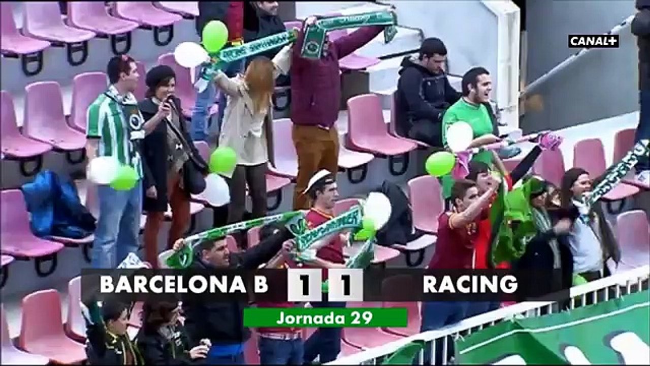 j.29 liga adelante 14/15 barça b 1-racing 1