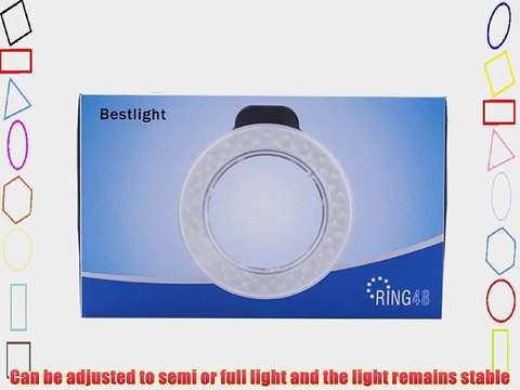 Bestlight? 48 LED Macro Ring Light With 6 Adaptors Rings (Fits 49mm 52mm 55mm 58mm 62mm or