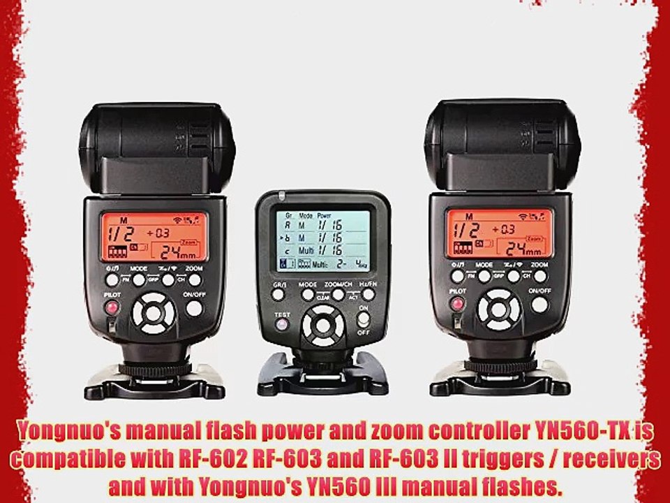 Yongnuo YN560-TX LCD Wireless Manual Flash Controller   2pcs YN-560 III Manual Flash Speedlite