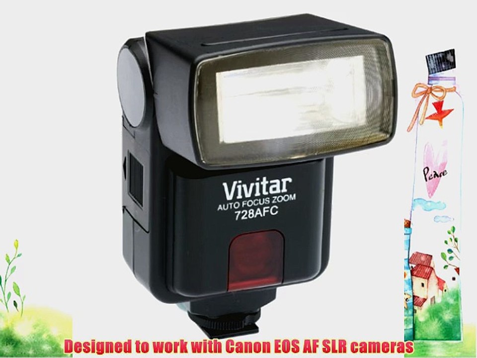 Vivitar 728AF AutoFocus Zoom Electronic Flash for Canon EOS Camera