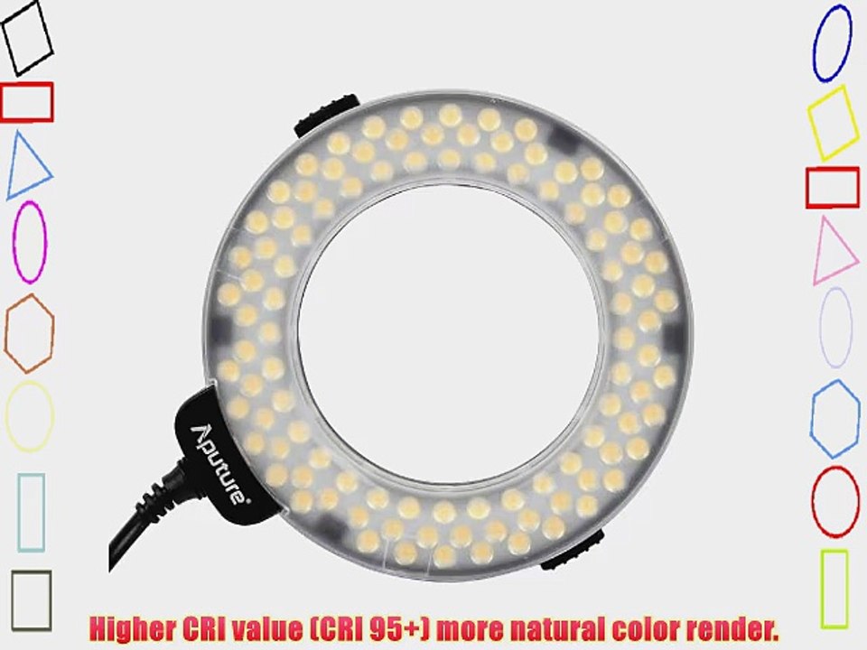 SainSonic AHL-HN100 LED Macro Ring Flash Aputure Amaran Halo CRI95 Light for Nikon Digital