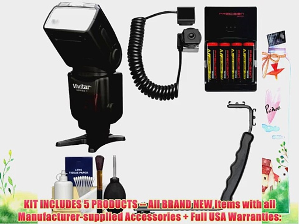 Vivitar Series 1 DF-583 i-TTLPower Zoom DSLR Wireless TTL Flash with Batteries