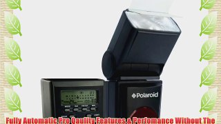 Polaroid PL-144AZ Studio Series Digital Power Zoom TTL Shoe Mount AF Flash With LCD Display