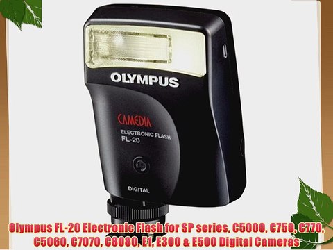 Olympus FL-20 Electronic Flash for SP series C5000 C750 C770 C5060 C7070 C8080 E1 E300