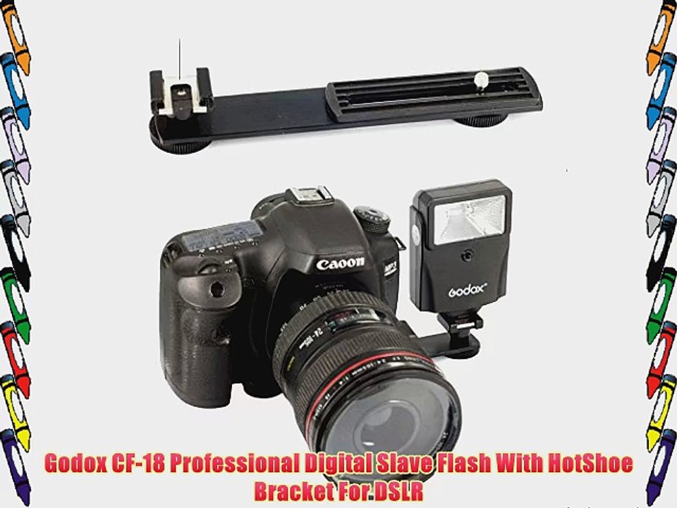 Godox CF-18 Professional Digital Slave Flash With HotShoe Bracket For DSLR