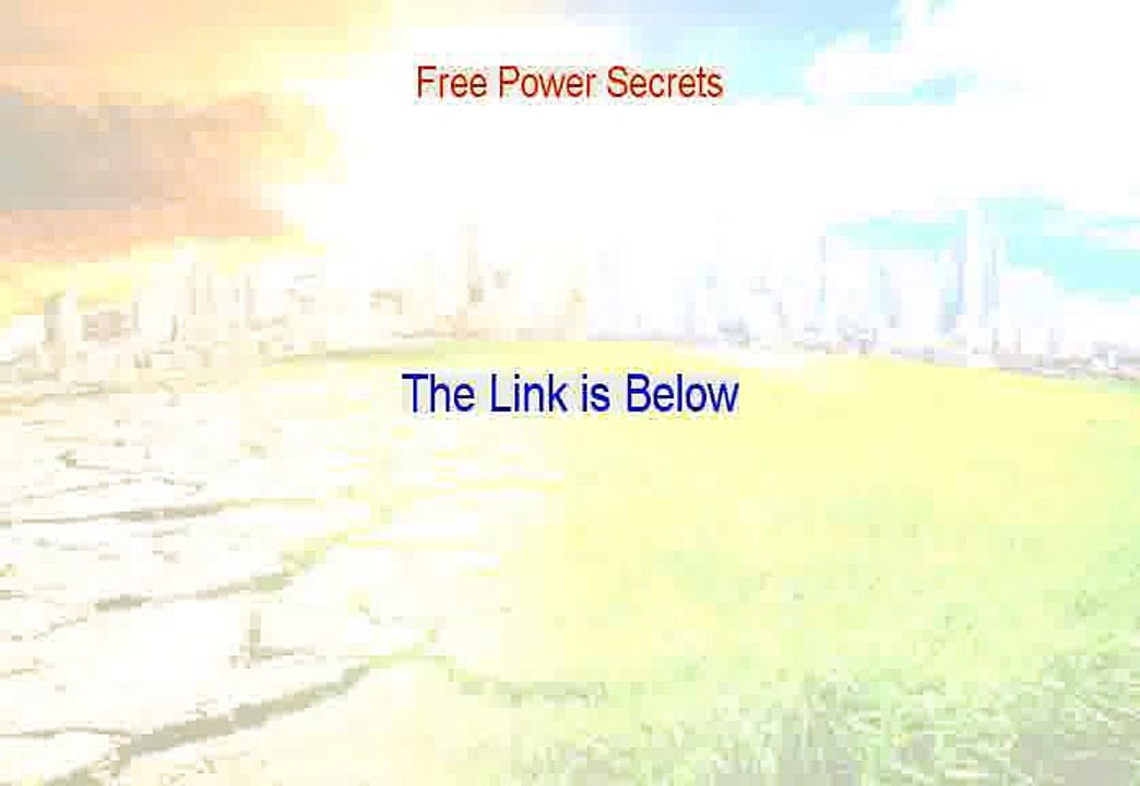 Free Power Secrets PDF Free [Get It Now]