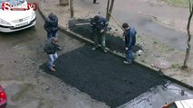 Görülmemiş bir asfalt çalışması