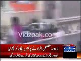 Protesters hit by car during protest in Youhanabad Lahore --- Exclusive Video