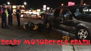Motorcyclist CRASHES Into Truck That Pulls Out In Front Of Him