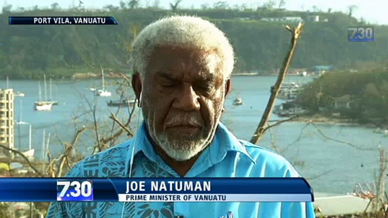 Vanuatu PM Joe Natuman speaks to ABC's 7:30 Report