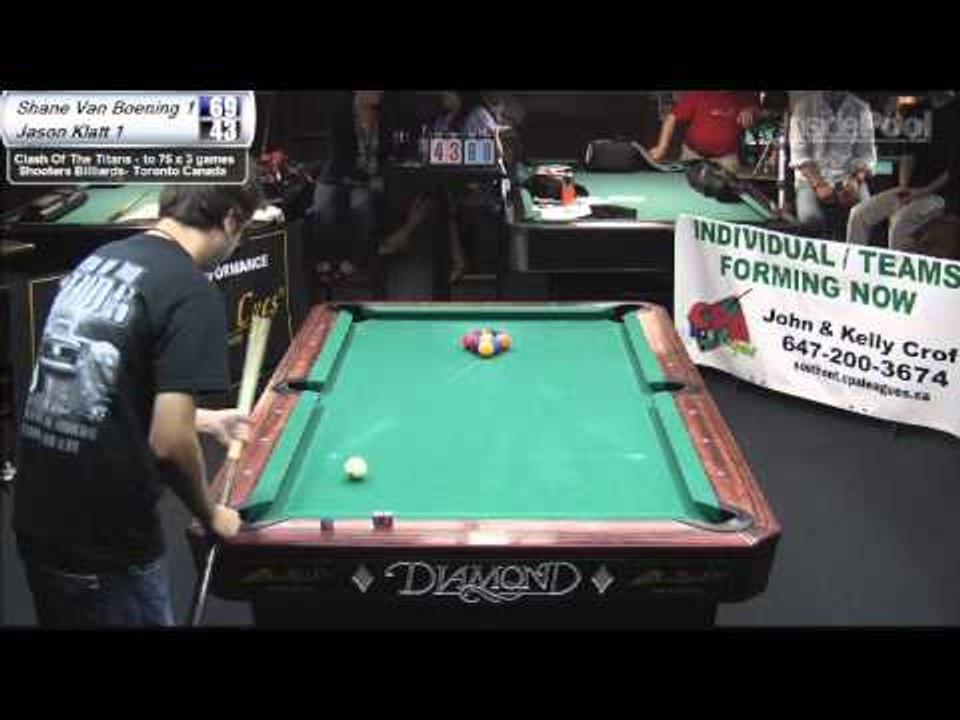 Shane Van Boening vs Jason Klatt 3 at the Clash of the Titans at Shooters