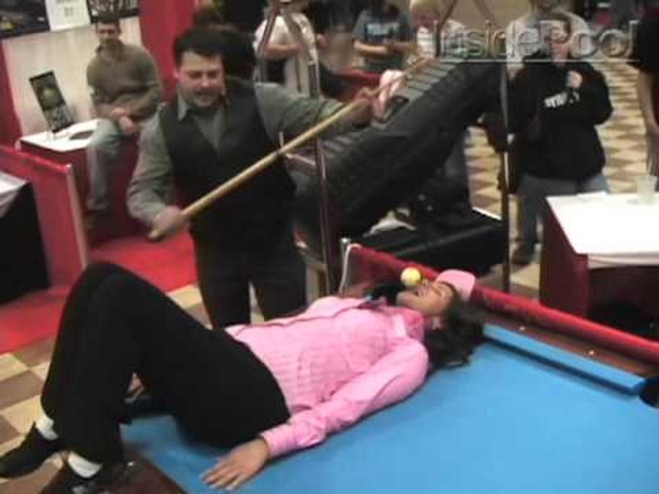 Pool Trick Shots with Hot Chick