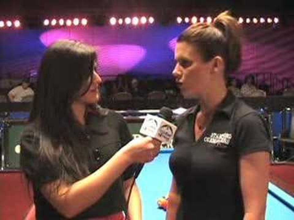 Michaela Tabb at the World Pool Masters