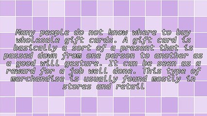 Who To Buy Wholesale Gift Cards From