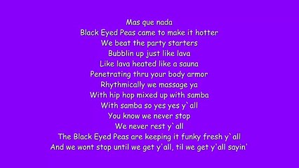 Black Eyed Peas - Mas Que Nada(Lyrics)