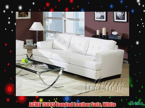 ACME 15095 Bonded Leather Sofa White