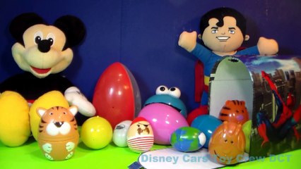 12 Surprise Eggs New Disney Frozen Cars 2 Spiderman Mickey Mouse Thomas and Friends!