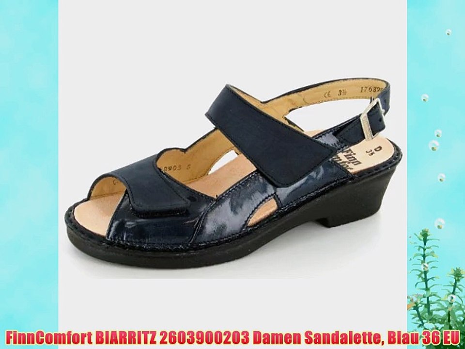 FinnComfort BIARRITZ 2603900203 Damen Sandalette Blau 36 EU