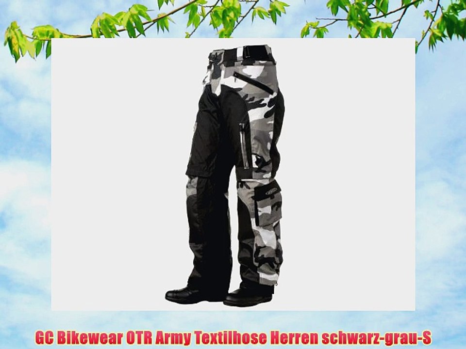 GC Bikewear?OTR Army Textilhose?Herren?schwarz-grau-S