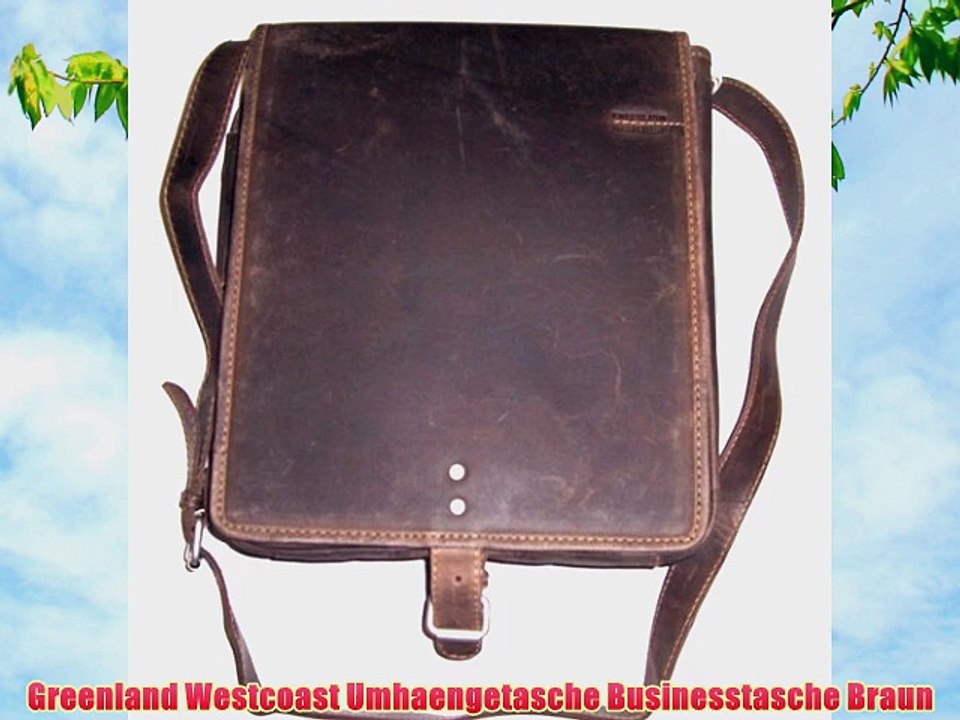 Greenland Westcoast Umhaengetasche Businesstasche Braun