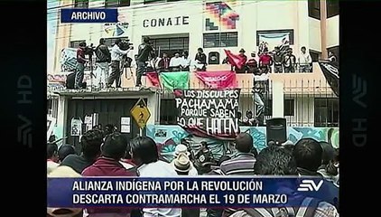 Presidente Correa rechazó la marcha del 19 marzo en almuerzo con indígenas