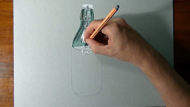Drawing Time Lapse_ a bottle of milk