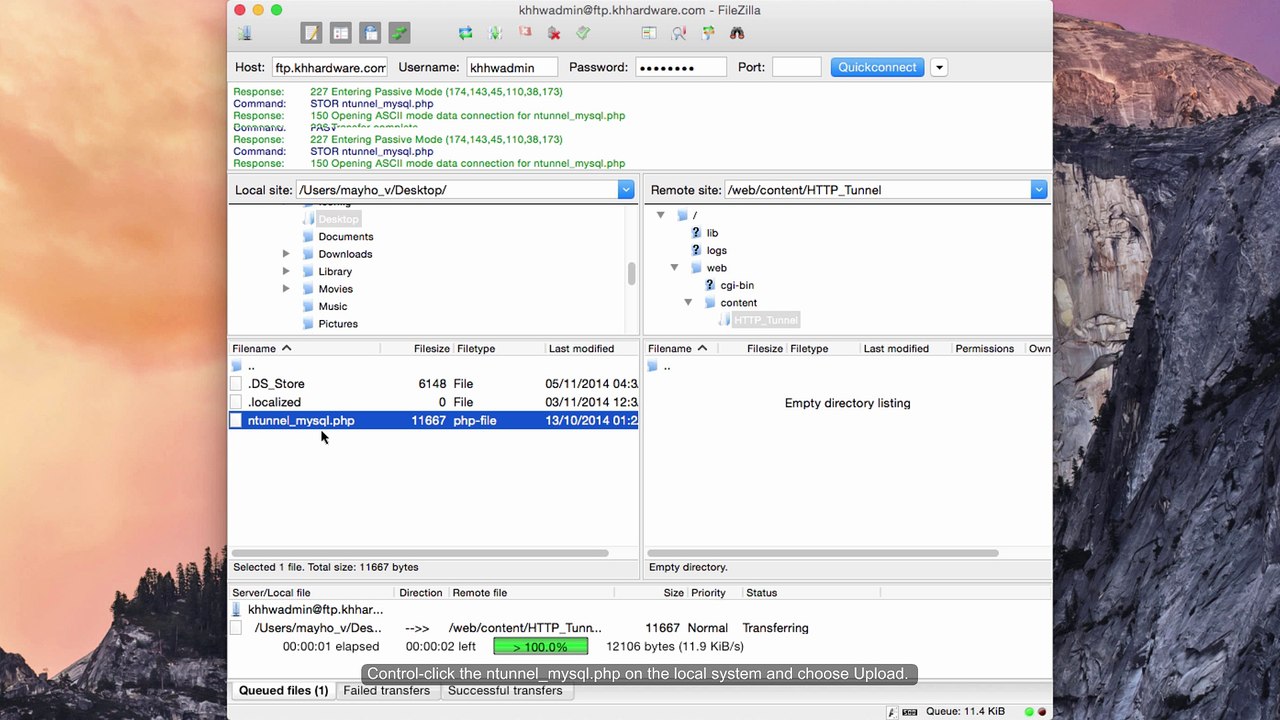 How to create a HTTP Connection through an All-In-One database GUI? (Mac)