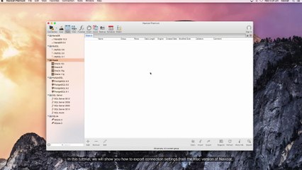 How to import/export connection information into/out of Navicat? (Windows & Linux)