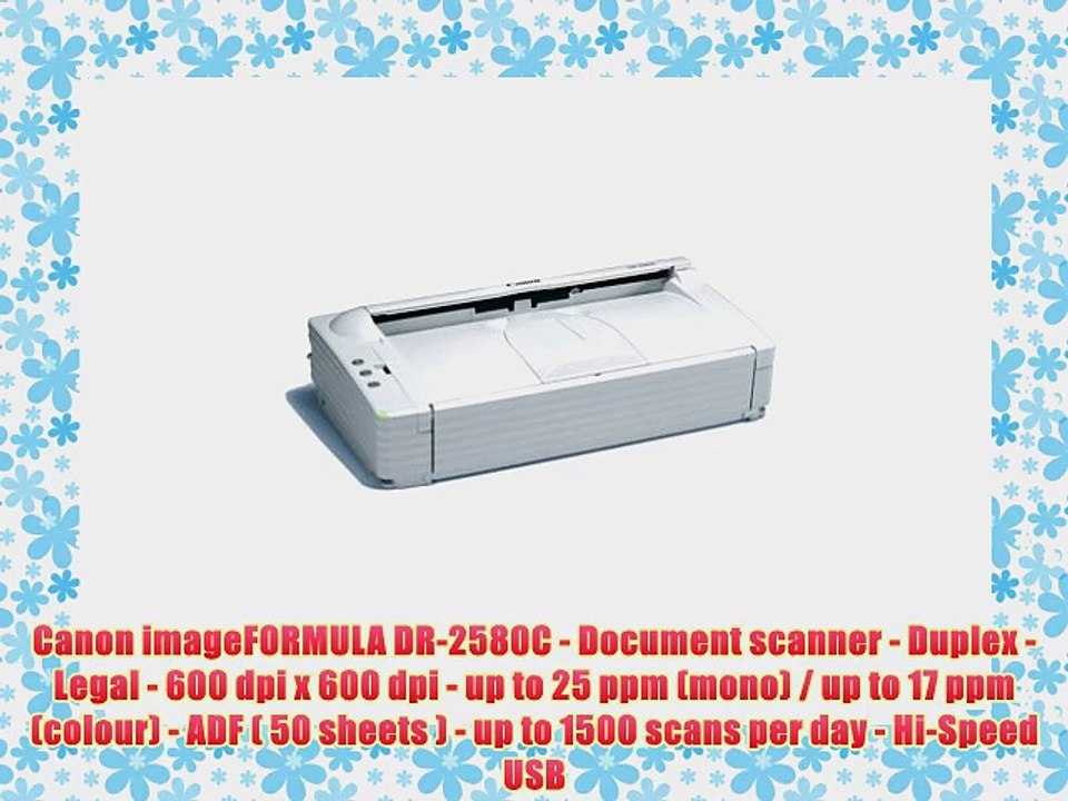 Canon imageFORMULA DR-2580C - Document scanner - Duplex - Legal - 600 dpi x 600 dpi - up to