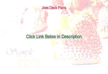 Joes Deck Plans PDF Free [Get It Now]