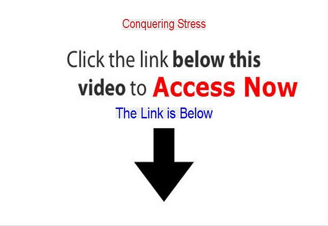 Conquering Stress PDF Download (Instant Download 2015)